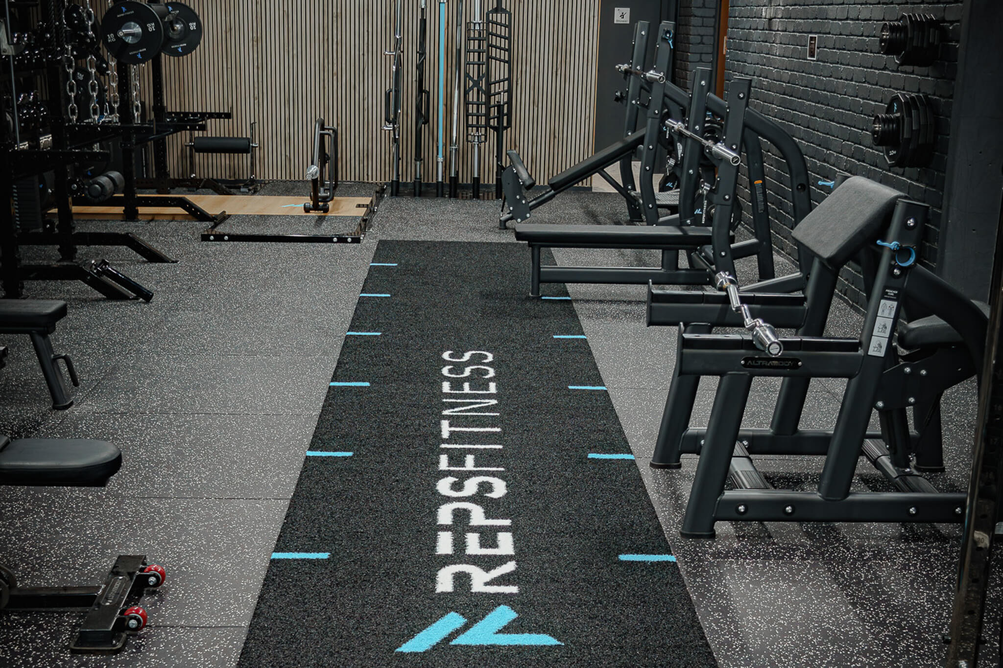Sled push and functional training turf lane at Reps Fitness